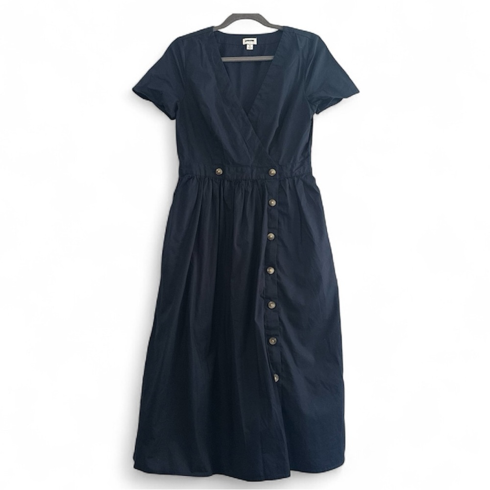 J. Crew‎ Poplin Wrap 100% Cotton Dress Size 6
